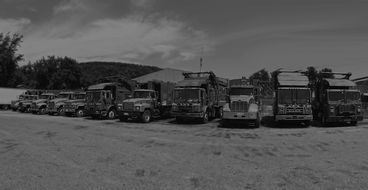 Truck Line Up Bert Adams Disposal Garbage & Recycling, Dumpsters